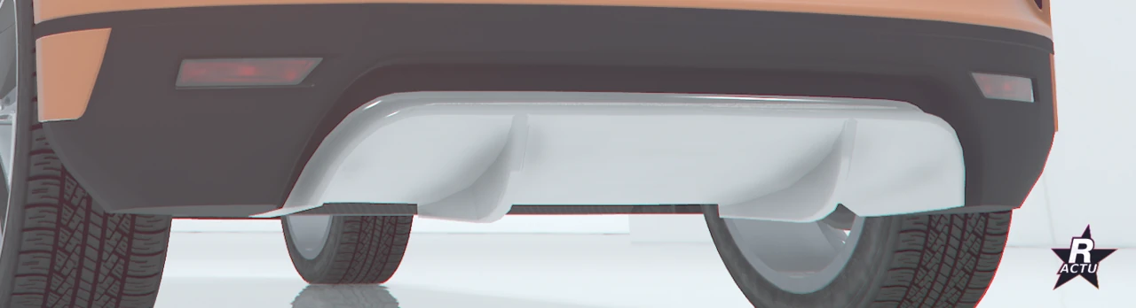 Diffuseur arrière noir Rogue, le plus travaillé, sur l'Ocelot E-Stride