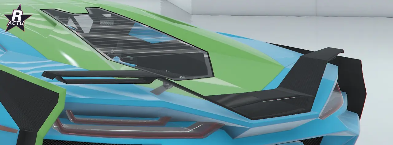 Aileron GT II en fibre de carbone à l'arrière de la Pegassi Ignus de poursuite dans GTA Online