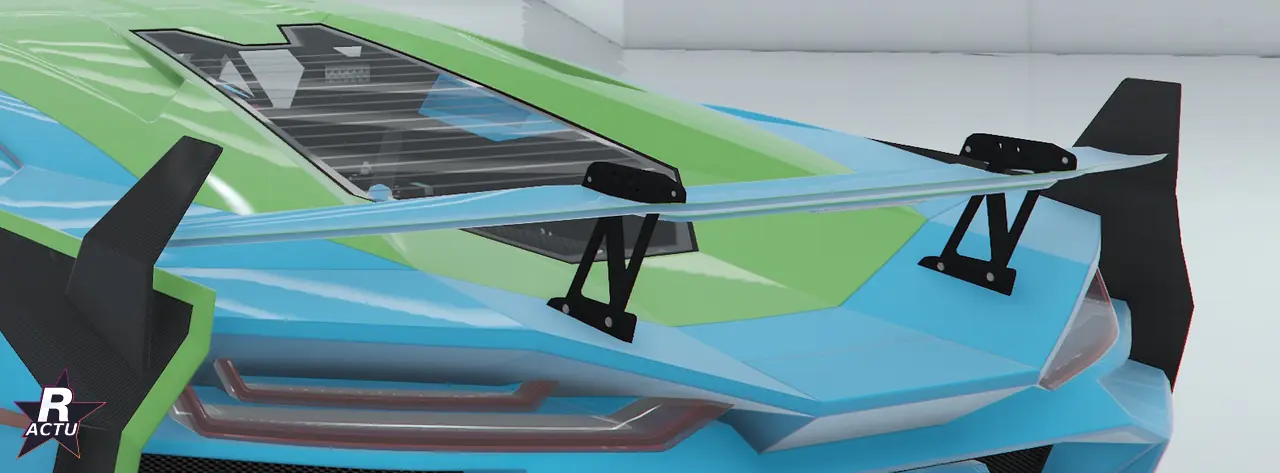 Aileron de course fixé sur le coffre de la Pegassi Ignus de poursuite (GTA Online)