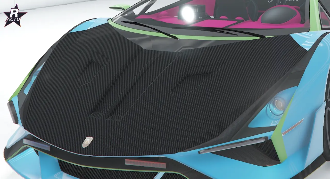 Capot turbo en fibre de carbone sur la Pegassi Ignus de poursuite dans GTA Online