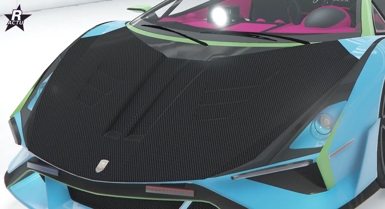 Capot ventilé en fibre de carbone sur l'Ignus de poursuite dans GTA Online