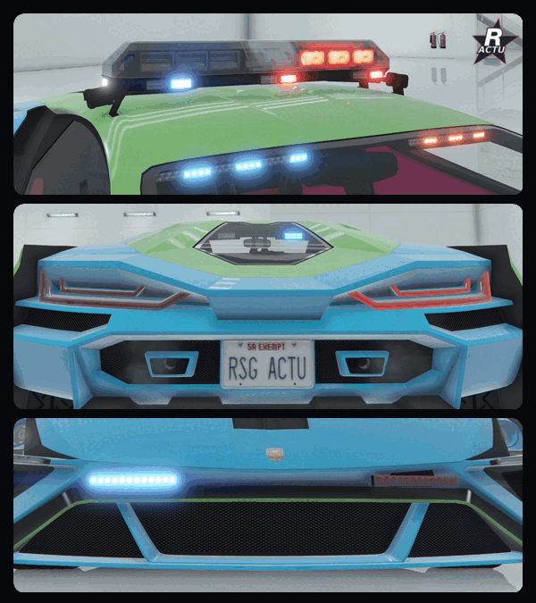 Avertisseurs lumineux custom 1 clignotant sur la Pegassi Ignus de poursuite de police dans GTA Online