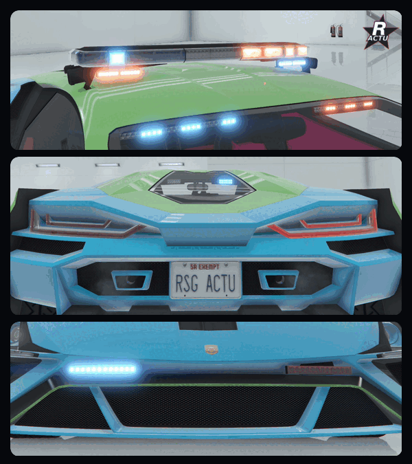Avertisseurs lumineux custom 2 clignotant barre de toit et feux arrière de la Pegassi Ignus de poursuite
