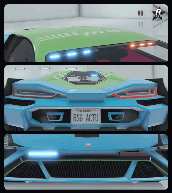 Sans gyrophares de toit, feux de pare-brise clignotants sur la Pegassi Ignus de poursuite (GTA Online)