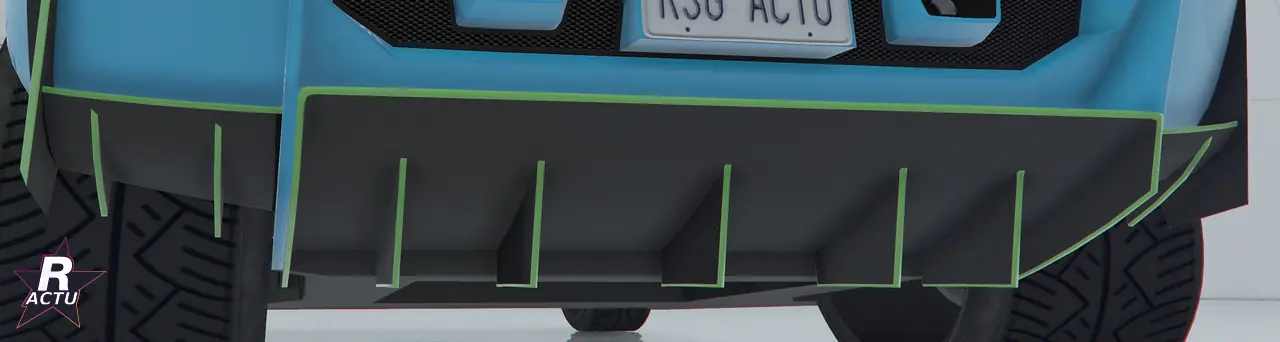 Diffuseur Arrow intégré au pare-chocs arrière de la Pegassi Ignus de poursuite dans GTA Online