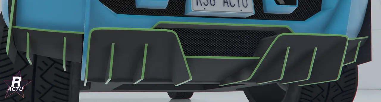 Diffuseur GT logé sous le pare-chocs arrière de la Pegassi Ignus de poursuite dans GTA Online