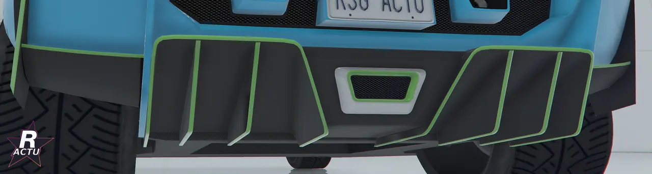 Diffuseur de rallye à l'arrière de la Pegassi Ignus de poursuite verte dans GTA Online