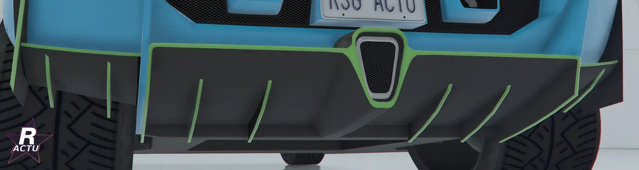 Diffuseur évasé sur le pare-chocs arrière de la Pegassi Ignus de poursuite dans GTA Online