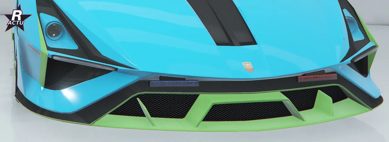 Pare-chocs Arrow Mk II en vert (couleur secondaire) sur l'Ignus de poursuite dans GTA Online