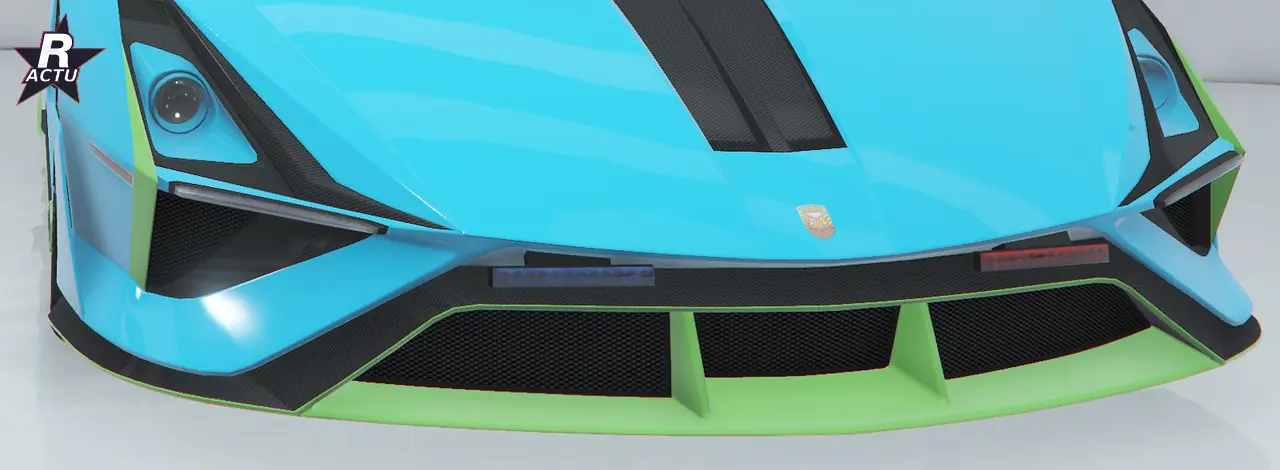 Pare-chocs de course en vert (couleur secondaire) sur l'Ignus de poursuite dans GTA Online