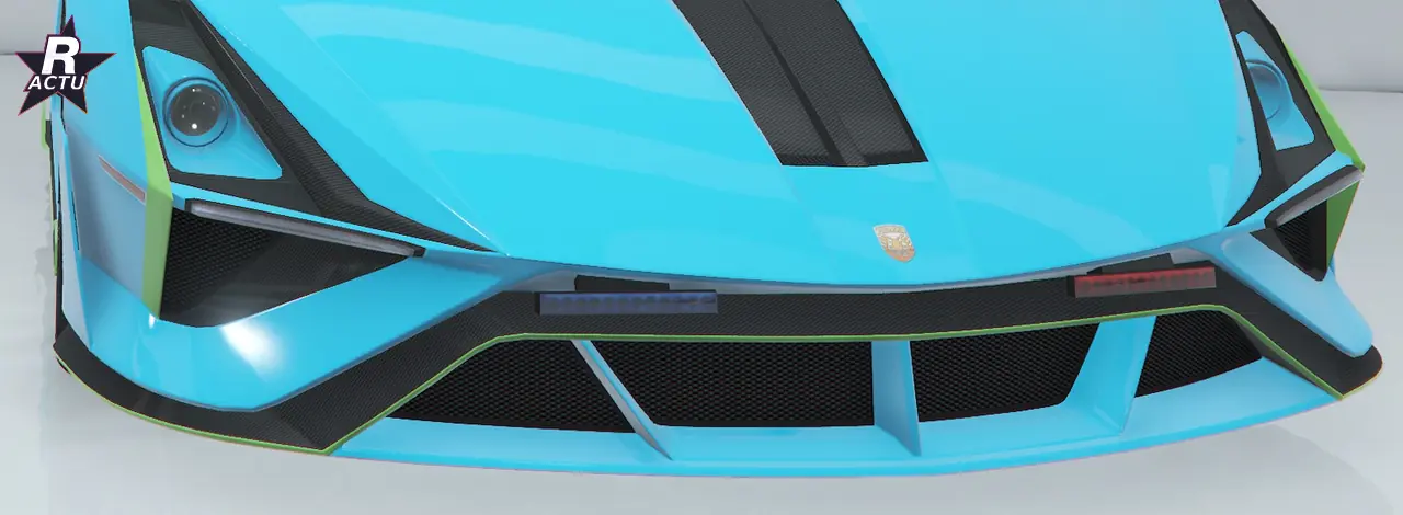 Pare-chocs de rue au profil sobre sur la Pegassi Ignus de poursuite bleue (GTA Online)