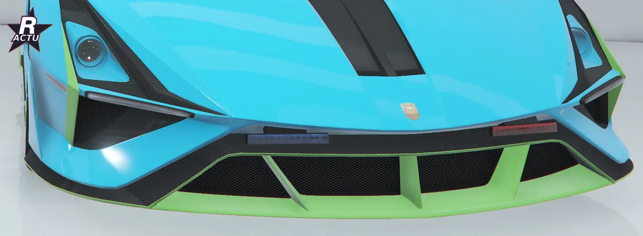 Pare-chocs de rue en vert, couleur secondaire, sur l'Ignus de poursuite dans GTA Online