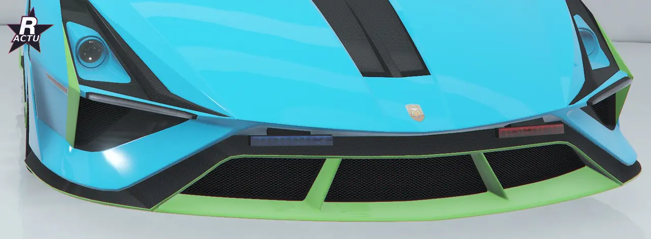 Pare-chocs turbo en vert, couleur secondaire, sur l'Ignus de poursuite dans GTA Online