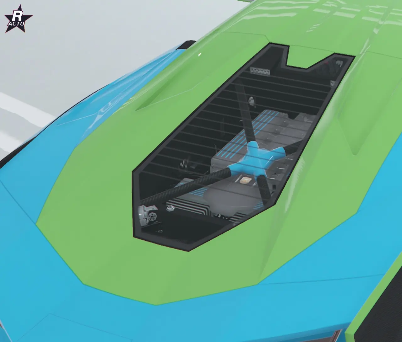 Persiennes de série du capot moteur de la Pegassi Ignus de poursuite de police dans GTA Online