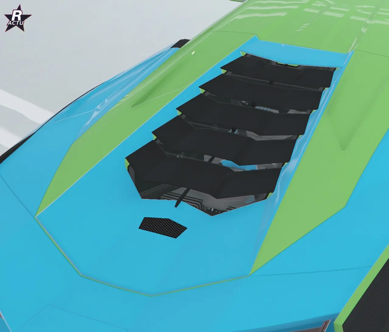 Persiennes performance ajourées sur le capot moteur de la Pegassi Ignus de poursuite dans GTA Online