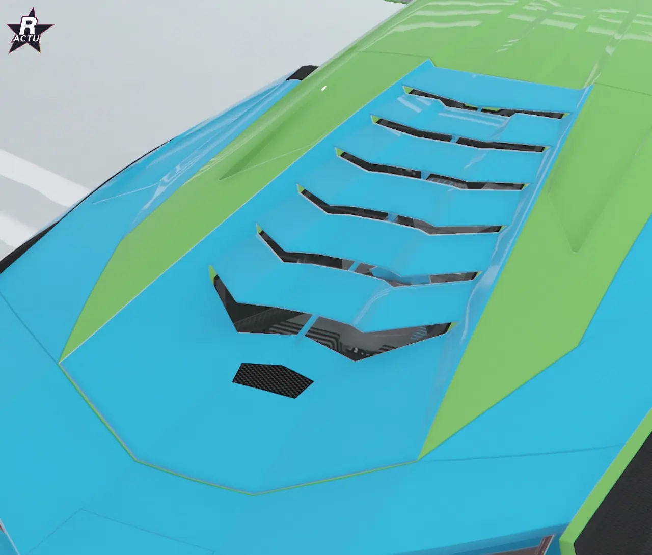 Persiennes performance peintes en bleu sur la Pegassi Ignus de poursuite dans GTA Online