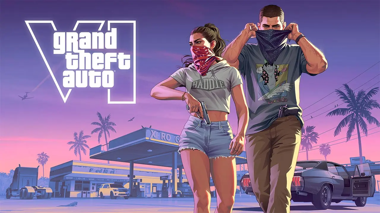 Artwork de Jason et Lucia pour illustrée une actualité de GTA VI.
