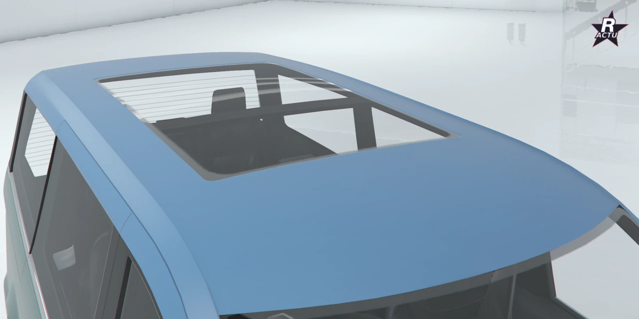 Toit bleu clair d'origine de la Läufer, sans accessoire