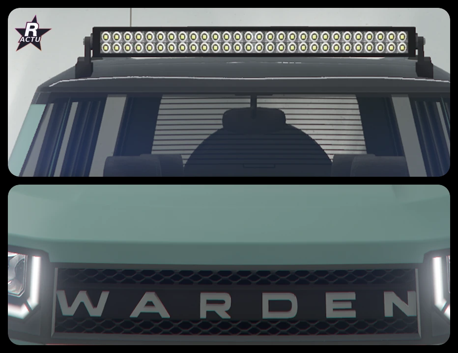 Barre à LED sur l'avant du toit du Gallivanter Warden