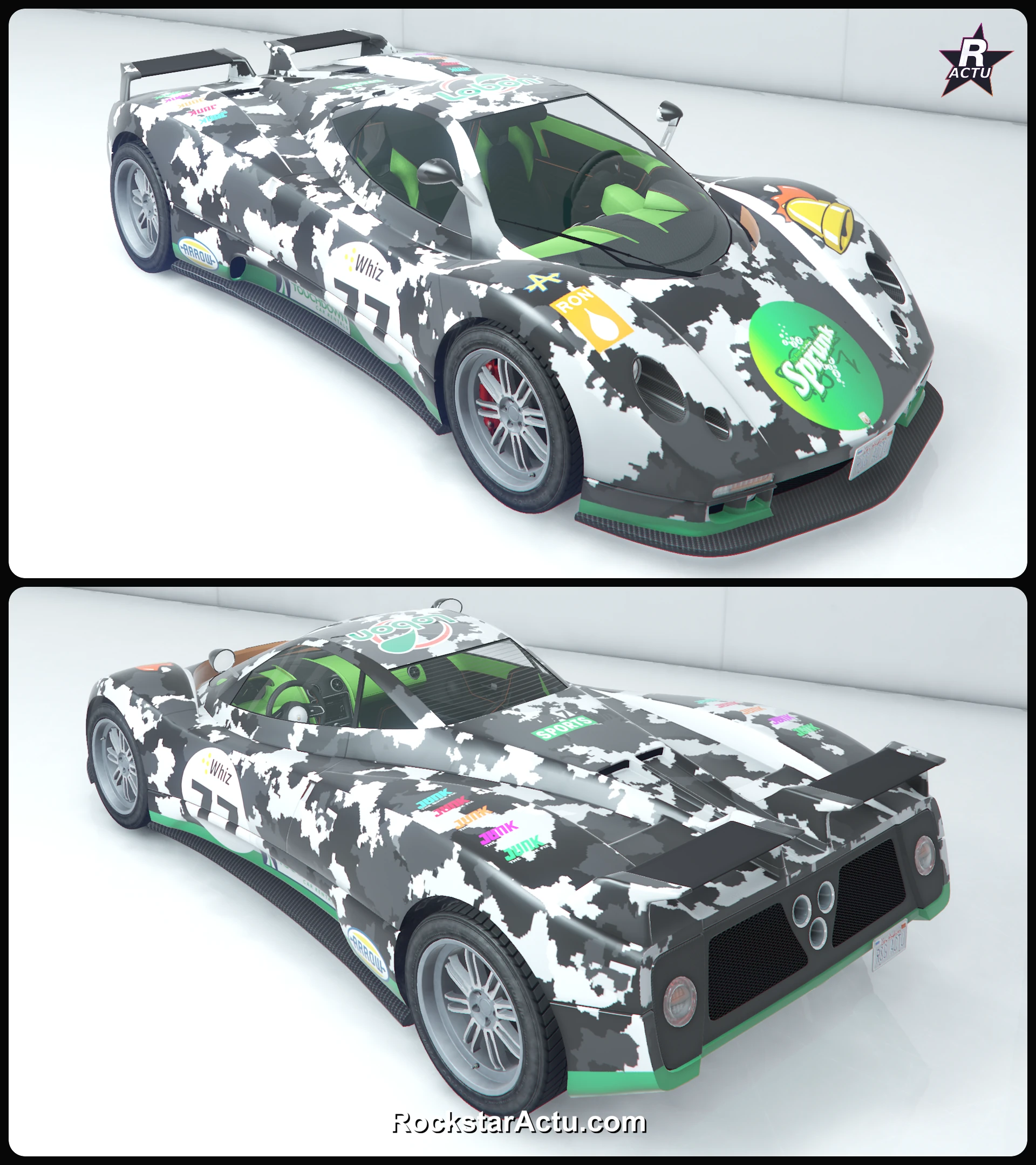 Livrée Camouflage sombre noir et blanc sur la Pegassi Horus (GTA Online)