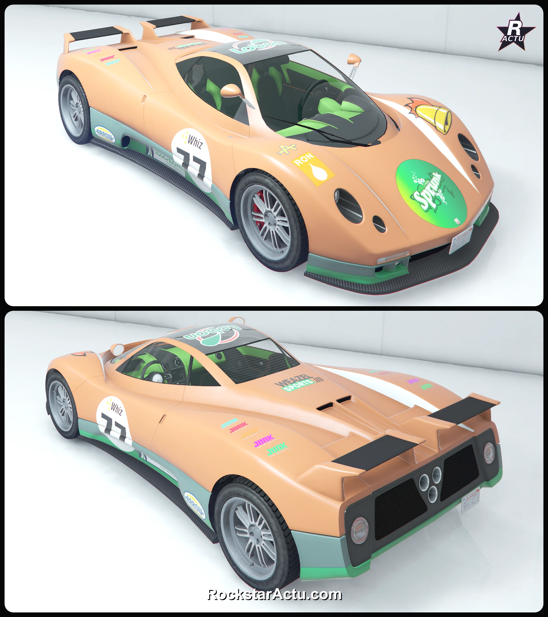 Livrée Division de course avec dossard sur la Pegassi Horus, skin GTA Online