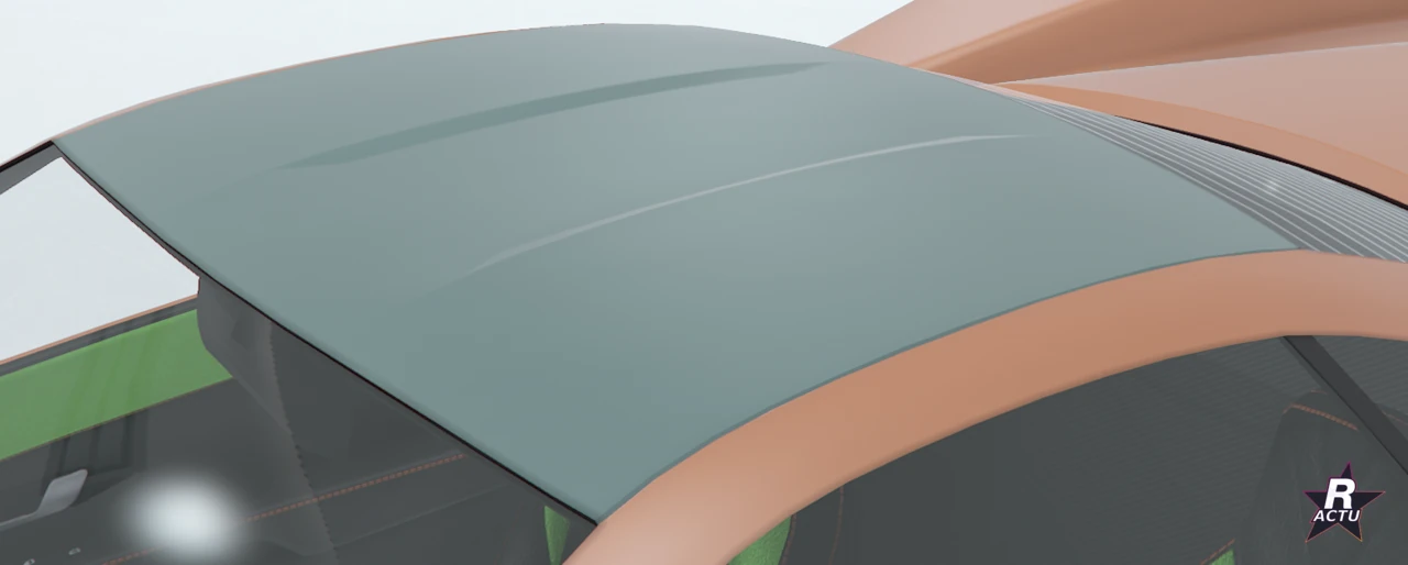 Toit strié repris en couleur 2 (vert gris) sur la Pegassi Horus