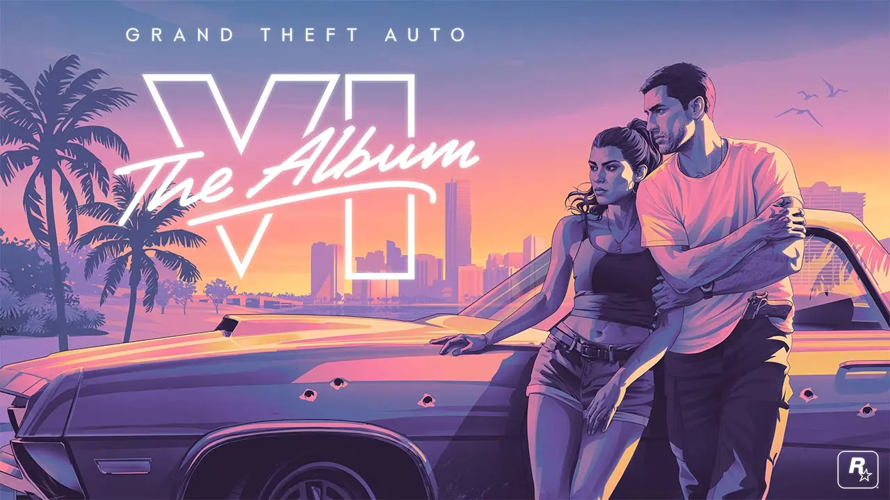 Artwork officiel de "The Album", la soundtrack officielle de la musique de Grand Theft Auto VI.