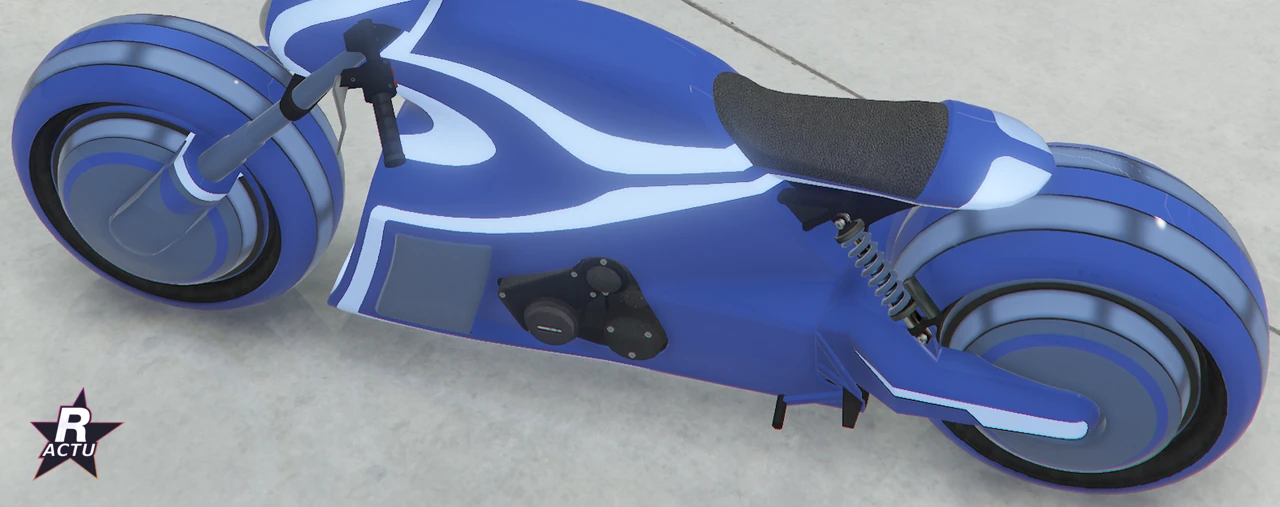 La moto Nagasaki Shotaro avec son garde-boue avant de série dans GTA Online