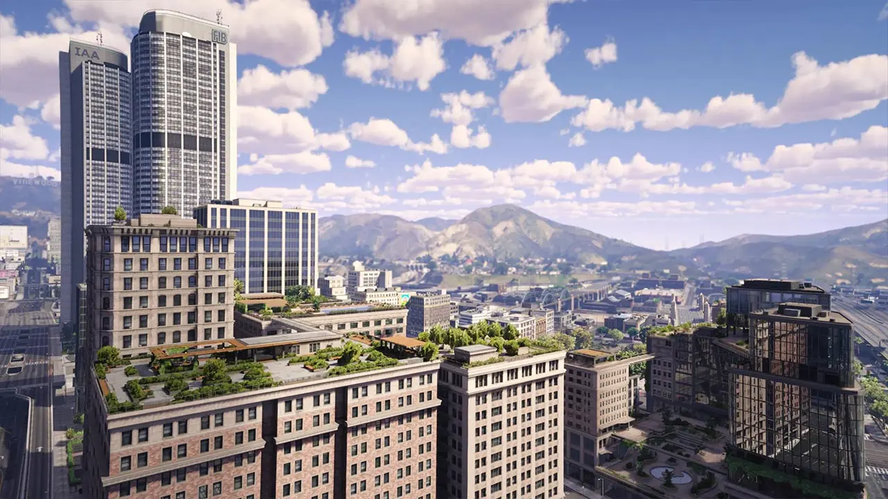 Centre ville de Los Santos remanié pour le serveur RP de Nopixel V pour Grand Theft Auto V.