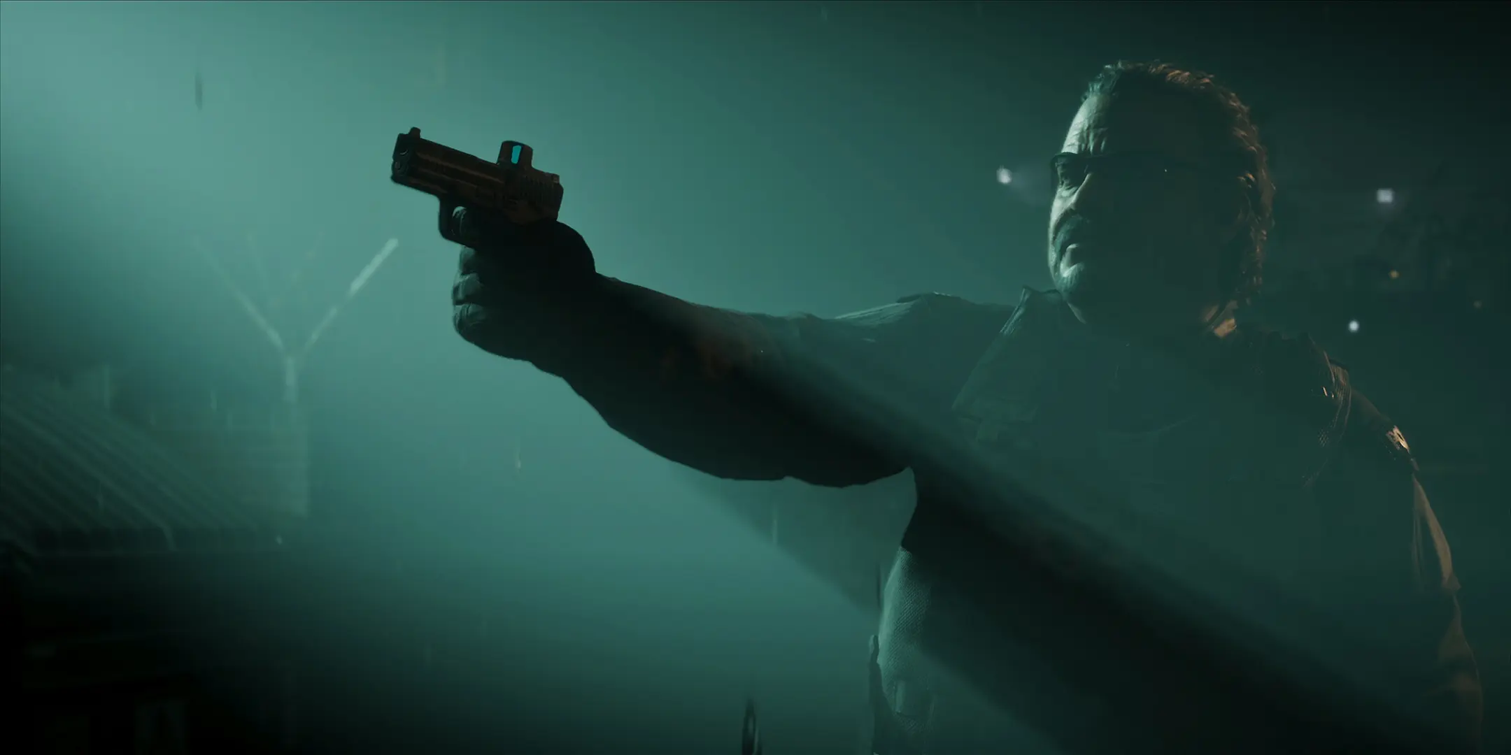 L'antagoniste de GTA VI tenant un pistolet.