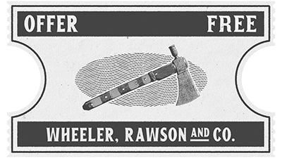 Image d'un coupon promotionnel offrant la gratuité des tomahawks dans le jeu Red Dead Online.